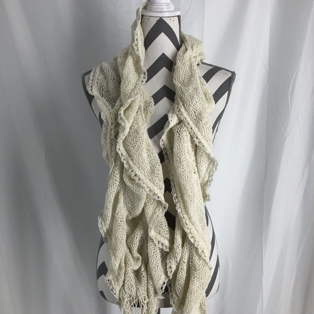 Capelli New York  Scarf Ivory Crochet